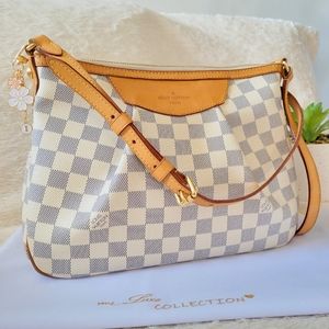 Discontinued ❤ Authentic LV Siracusa PM Damier Azur Crossbody Bag